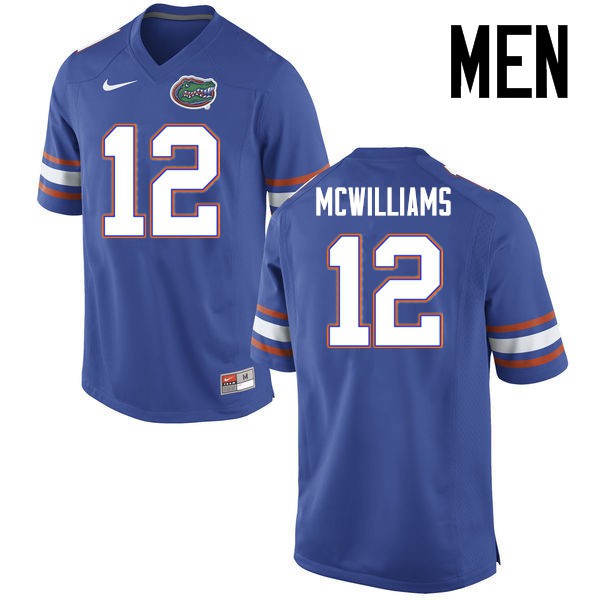 Florida Gators Men #12 C.J. McWilliams College Football Jerseys Blue